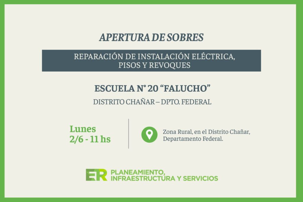 Obra e Infraestructura - Distrito CHAÑAR