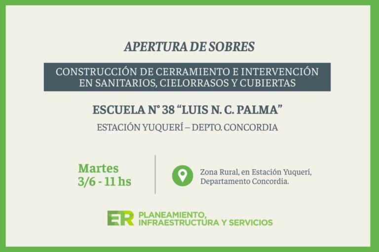 Obras e Infraestructura - ESCUELA N38